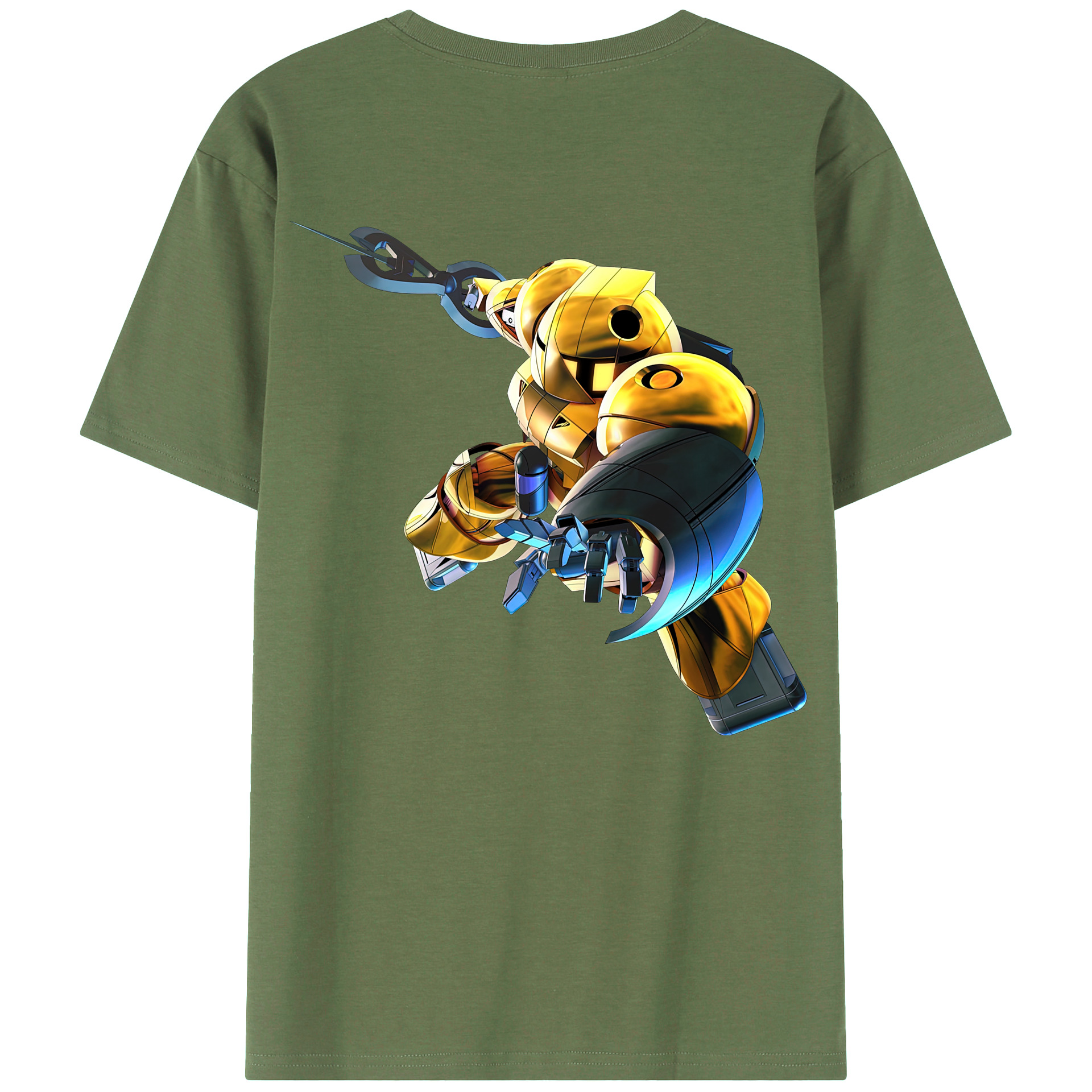 （画像用） 機動戦士ガンダム Mobile Suit Gundam 綿100％ メンズ半袖Tシャツ（バックプリント） 通気性